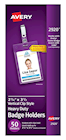 BADGE HOLDERS, CLEAR, CLIP ON, AVERY, 50/BOX THUMBNAIL