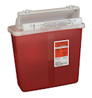 SHARPS CONTAINER, 1.25 GAL, TRANSPARENT RED, 5/BOX THUMBNAIL