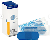BANDAGES, BLUE, METAL DETECTABLE, 1"W x 3"L, 25/BOX THUMBNAIL