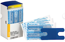 BANDAGES, KNUCKLE, BLUE, METAL DETECTABLE, 1.5"W x 3"L, 20/BOX THUMBNAIL