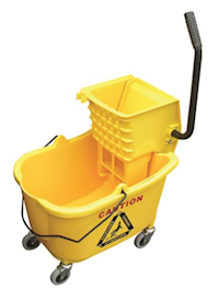 BUCKET AND WRINGER COMBO UNIT, YELLOW, 32 QT, 1/EA MAIN