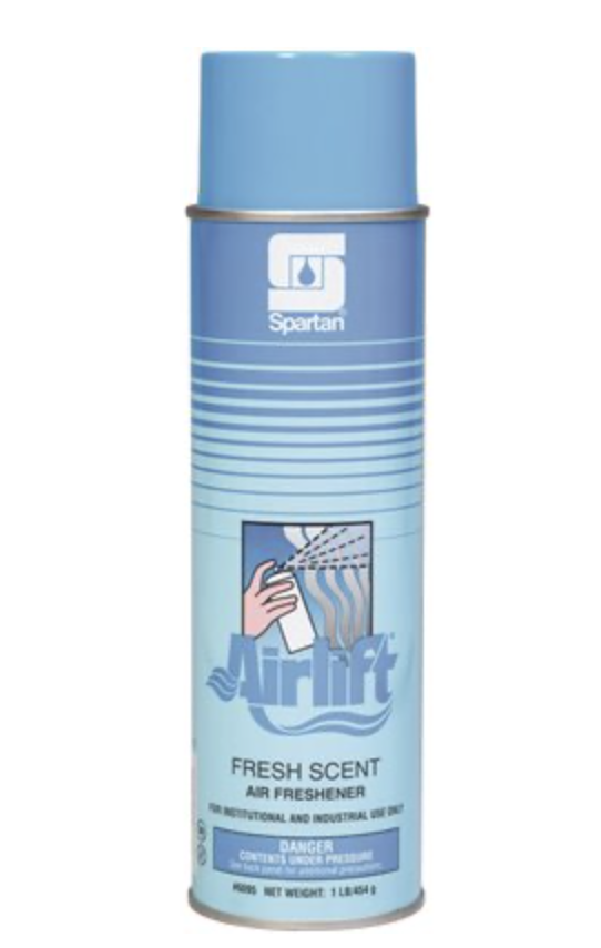 AIR FRESHENER, AIRLIFT, SPARTAN, FRESH SCENT, AEROSOL, 16 OZ., 12/CS MAIN
