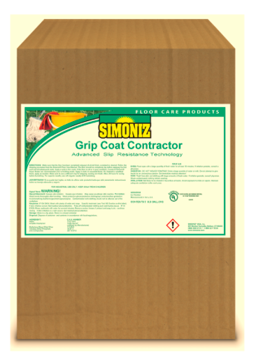 FLOOR FINISH, SIMONIZE GRIP-COAT, CONTRACTOR GRADE, (Compare to Diversey Premia), 5 GL, BIB MAIN