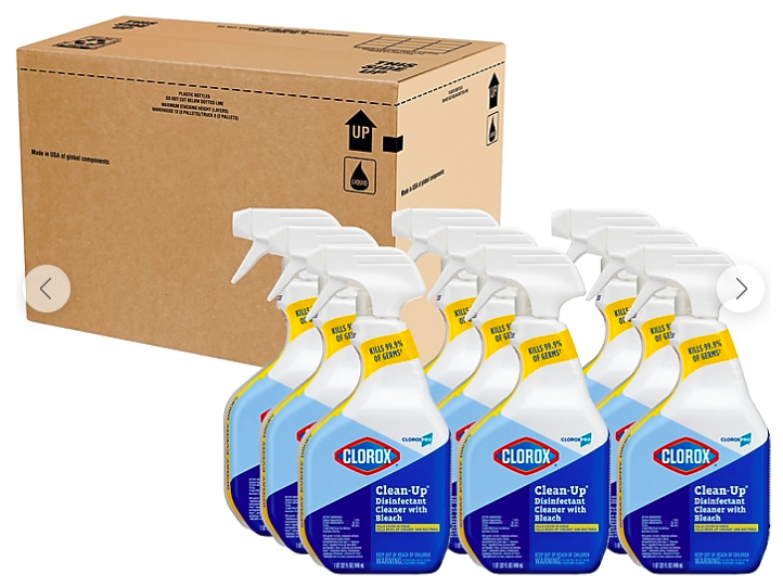 CLEANER, CLOROXPRO CLEAN-UP DISINFECTANT, WITH BLEACH, SPRAY, 32 OZ, 9/CT MAIN