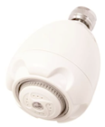 SHOWER HEAD, WALL MOUNT, 3-SPRAY, 2.8", LOW-FLOW, ADJUSTABLE, CHROME/WHITE THUMBNAIL