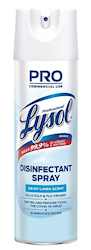 DISINFECTANT SPRAY, LYSOL, CLEANER, CRISP LINEN SCENT, 19 OZ., 1/EA LARGE