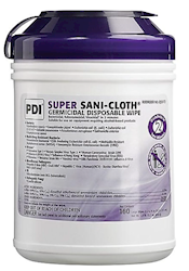 DISINFECTING WIPES, CANISTER, LARGE FABRIC WIPES, WHITE, 160/CANISTER, 12 CANISTERS/CARTON LARGE