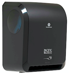 DISPENSER, PACIFIC BLUE ULTRA, AUTOMATIC MOTION ACTIVATED,  USES 1150' ROLL, BLACK LARGE