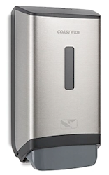 DISPENSER, MANUAL, HAND SOAP, 1200mL, J-SERIES COASTWIDE BLK/METALLIC, (Ask about FREE dispensers) LARGE