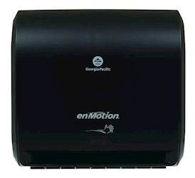 DISPENERS, HARDWOUND TOWEL, enMOTION, 10" AUTOMATED, BLACK, (accomodates enMotion 10" rolls) LARGE