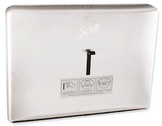 TOILET SEAT COVER DISPENSER, KC-SCOTT, STAINLESS STEEL LARGE