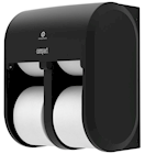 DISPENSER, COMPACT CORELESS TOILET PAPER, 4-ROLL, BY GP PRO, BLACK THUMBNAIL