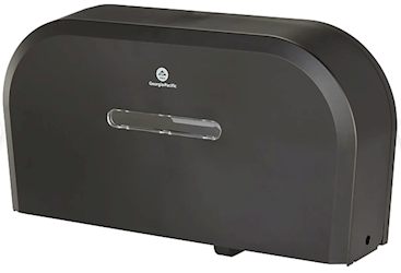 DISPENSER, GEORGIA-PACIFIC, JR. JUMBO, DOUBLE, TRANSLUCENT SMOKE, 9" LARGE