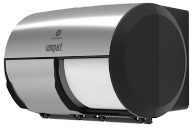 DISPENSER, 2-ROLL, SIDE-BY-SIDE CORELESS, GP PRO, FAUX STAINLESS, (56796A) LARGE