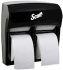 DISPENSER, BATH TISSUE, HIGH CAPACITY, FOUR-ROLL, SMALL CORE OR CORELESS ROLLS, KIMBERLY-CLARK, BLACK THUMBNAIL