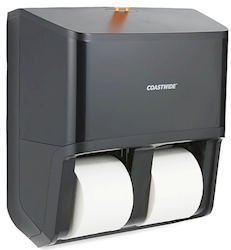 J-Series Quad Bath Tissue Dispenser, 13.52 x 7.51 x 14.66, Black