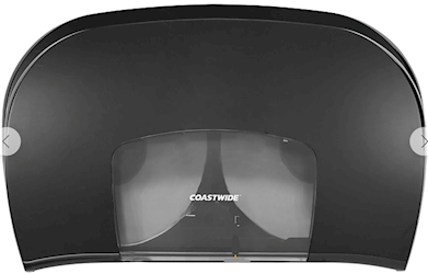 DISPENSER, JUMBO, TOILET TISSUE, COASTWIDE PROFESSIONAL, 2-ROLL, BLACK (CW60831) LARGE