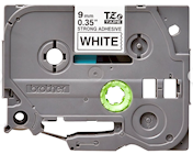 LABEL MAKER TAPE, BROTHER TZEX221, 0.35" WIDE, BLACK ON WHITE, P-TOUCH THUMBNAIL
