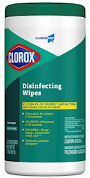 DISINFECTING WIPES,  CLOROX, FRESH SCENT, 75 COUNT, 6/CT (15949) LARGE