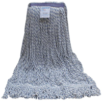FINISH MOP HEAD, BLENDED, BLUE/WHITE, 24 OZ, 1" HEADBAND, 1 EA MAIN