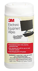 WIPES, ELECTRONIC EQUIPMENT CLEANING, 3M, UNSCENTED, NON-ABRASIVE, SAFE FOR MOST SURFACES, 80 WIPES LARGE