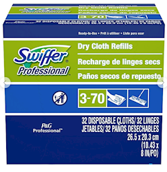MOP REFILL CLOTHS, SWIFFER SWEEPER, DISPOSABLE DRY CLOTHS, 32/CT LARGE