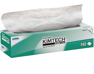 WIPES, KIMTECH SCIENCE KIMWIPES, DELICATE TASK WIPERS, 1-PLY, WHITE, 140 SHEETS/BOX, 15 BOXES/CT LARGE