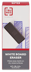 DRY ERASE ERASER, DURABLE, BLACK, TRU RED LARGE