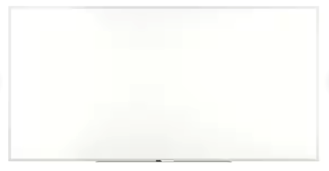DRY ERASE WHITEBOARD, 8' x 4', MELAMINE, GRAY FRAME, TRU RED LARGE