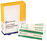 BANDAGES, ADHESIVE, PLASTIC, 1" X 3", 60/BOX THUMBNAIL