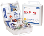 FIRST AID KIT, ANSI COMPLIANT, 50 PERSON, BULK, PLASTIC, 183 PIECES THUMBNAIL