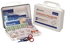 FIRST AID KIT, OSHA COMPLIANT, 25 PERSON, PLASTIC, CONTRACTOR, 178 PIECES THUMBNAIL