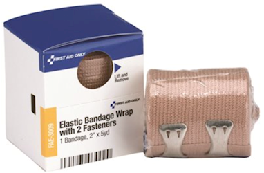 BANDAGE WRAP, ELASTIC, REFILL, W/ TWO FASTENERS, 2" X 5YD, 1/EA LARGE