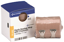 BANDAGE WRAP, ELASTIC, REFILL, W/ TWO FASTENERS, 2" X 5YD, 1/EA THUMBNAIL