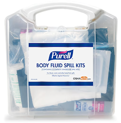 BODY FLUID SPILL KIT, PURELL, W/ CARRY CASE, 2-USES PER KIT LARGE