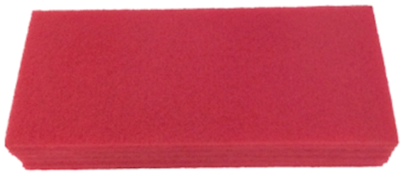 32", RED, FLOOR PADS, SPRAY BUF, 14" X 32", 5/CT LARGE