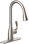 FAUCET, KITCHEN, SINGLE-HANDLE, PULL-DOWN SPRAYER, SEASONS WESTWIND, STAINLESS STEEL THUMBNAIL