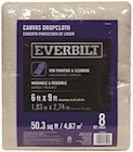 DROP CLOTH, CANVAS, WASHABLE & REUSABLE, MEDIUM DUTY, EVERBILT, 6FT X 9FT THUMBNAIL