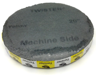 20", YELLOW, FLOOR PADS, TWISTER, 1500 GRIT, 2/CT LARGE