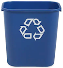RECYCLING CONTAINER, PLASTIC, RUBBERMAID, 7 GALLON, BLUE THUMBNAIL