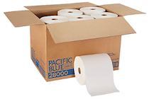 PAPER TOWELS, HARDWOUND, PACIFIC BLUE, 2-PLY, 350 FT/ROLL, 12 ROLLS/CT THUMBNAIL