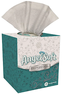 FACIAL TISSUES, CUBE, ANGEL SOFT, 2-PLY, 96 TISSUES/BX, 1/EA MAIN
