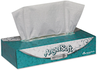 FACIAL TISSUES, FLAT BOX, ANGEL SOFT, 2-PLY, 100 SHEETS/BX, 1/EA MAIN