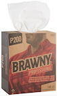 WIPES, BRAWNY PROFESSIONAL P200, DISPOSABLE, WHITE, 148 TOWELS/BX, 20 BOXES/CT THUMBNAIL