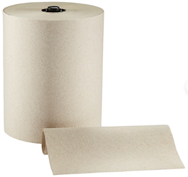 PAPER TOWELS, HARDWOUND, ENMOTION, 1-PLY, 550 FT/ROLL, 6 ROLLS/CT LARGE