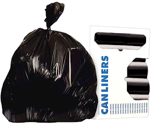 30-33 GALLON, 1.2 MIL, BLACK, 33" X 39", LOW DENSITY, HERITAGE, 25 BAGS/ROLL, 4 ROLLS/CT LARGE