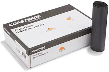 50-60 GALLON, 16 MIC, BLACK, 43" X 48", HIGH DENSITY, COASTWIDE, 25 BAGS/ROLL, 8 ROLLS/CT LARGE