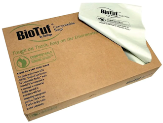 55-60 GALLON, 0.9 MIL, LIGHT GREEN, 38" X 58", LOW DENSITY, BIOTUF, 100/CT LARGE
