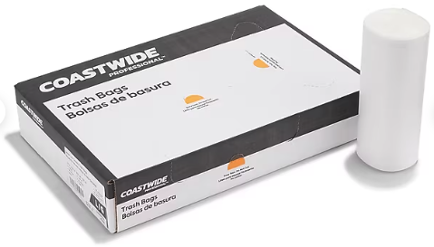 44 GALLON, 1.3 MIL, CLEAR, 37" X 50", LOW DENSITY, COASTWIDE, 100/CT LARGE