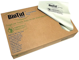 40-45 GALLON, 0.9 MIL, LIGHT GREEN, 40" X 46", LOW DENSITY, BIOTUF, 100/CT LARGE